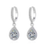Platonic 2 ct GRA certified Pear Shaped Moissanite 925 Sterling Silver Stud Earrings