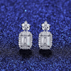 Platonic 1.2 ct Classic Emerald Moissanite Stud Earrings