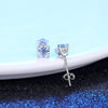 Platonic GRA Certified Radiant Royale Asscher Cut Silver Moissanite Pendant Set