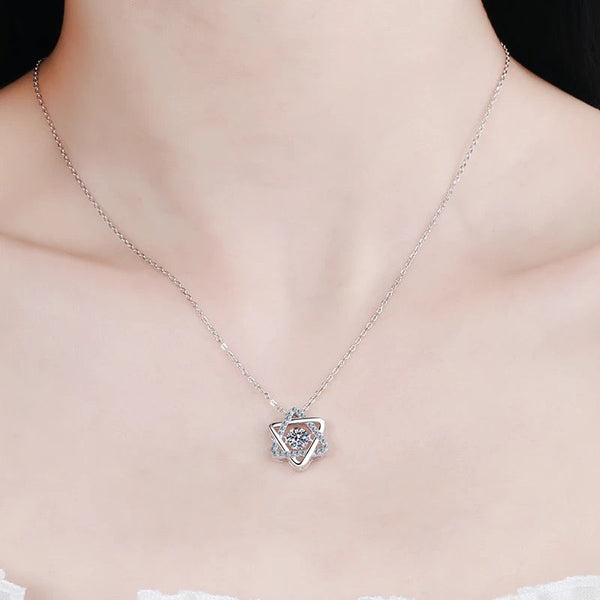 Platonic 0.5 CT Gra Certified Moissanite Pendant, 925 Sterling Silver With Free Chain D Vvs1