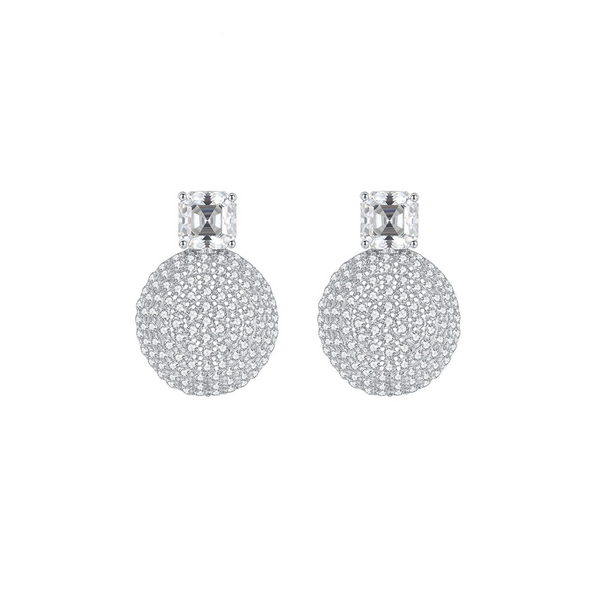 Platonic 2 ct Asscher Cut Drop Moissanite Earrings
