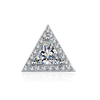 Platonic 0.5 ct Single Piece Trisparkle Radiance Moissanite Stud Earrings for Men; GRA Certified; D VVS1