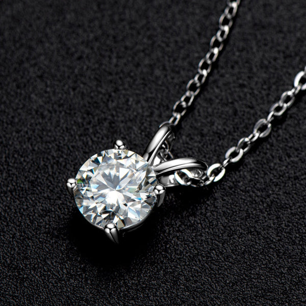 Platonic Sparkle Beyond Stardust Moissanite Pendant: Rose, White and Yellow Gold Charm