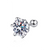 Platonic 0.5 - 1 ct Single Piece Round Radiant Sterling Silver Moissanite Stud Earrings for Men; GRA Certified; D VVS1; Screw Back