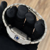 Platonic AUREVIAN automatic luxury watch featuring a square case and bracelet fully encrusted with brilliant-cut stones.