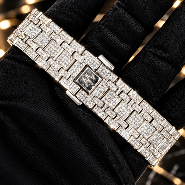 AUREVIAN Fully Iced Out Moissanite Diamond Tourbillon Watch – Handmade Luxury Bust Down Watch | Swiss Made