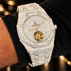AUREVIAN Fully Iced Out Moissanite Diamond Tourbillon Watch – Handmade Luxury Bust Down Watch | Swiss Made