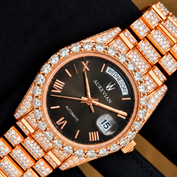 Aurevian Fully Bustdown Moissanite Automatic Men’s Luxury Watch