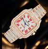 AUREVIAN Iced Out Automatic Watch – Rose Gold Diamond Luxury Watch Product