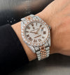 AUREVIAN Rose Gold & Silver Diamond-Style Luxury Automatic Watch for men