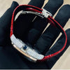 Aurevian Luxury Red Moissanite Watch – Iced-Out Automatic Timepiece